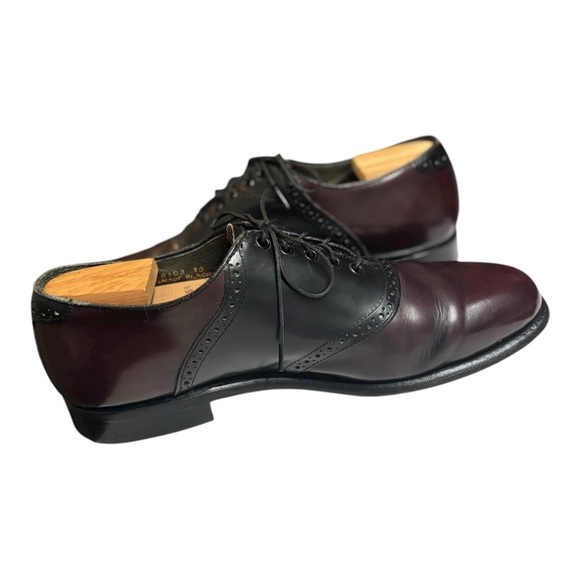 Jarman Burgundy & Black Oxfords Men’s Size 10 Lace Up main image 6